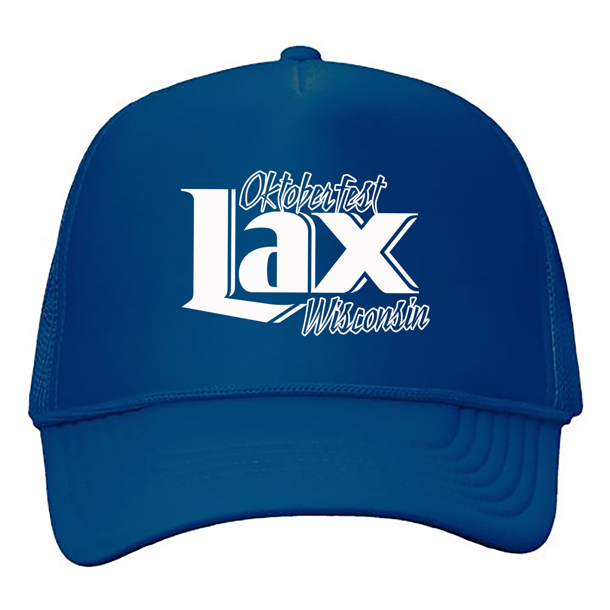 PREORDER FOR PICKUP Oktoberfest LaX Wild Trucker Hat Wisconsin Red