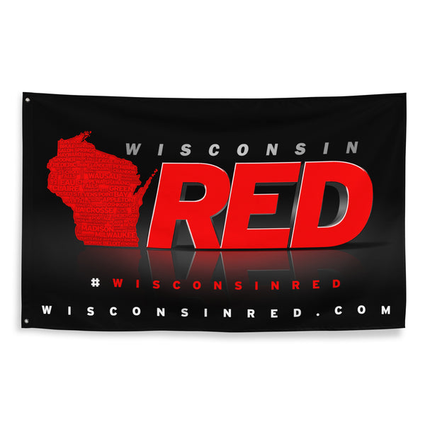 Color:red Wi Wisconsin Red Logo Flag