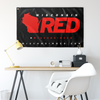 Wisconsin RED Logo Flag (Black, Solid)