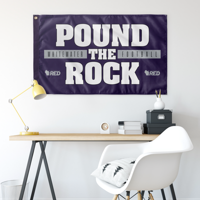 Whitewater: Football - Pound the Rock Flag (Solid)
