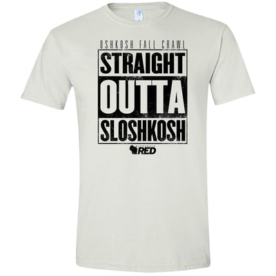 Oshkosh: Fall Pub Crawl - Straight Outta Oshkosh T-Shirt - Wisconsin Red | Funktionsshirts