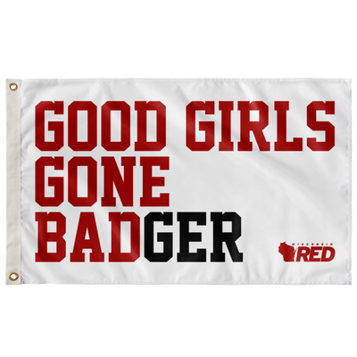 Good Girls Gone BADger Flag (White)