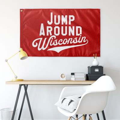 Jump Around Wisconsin Flag