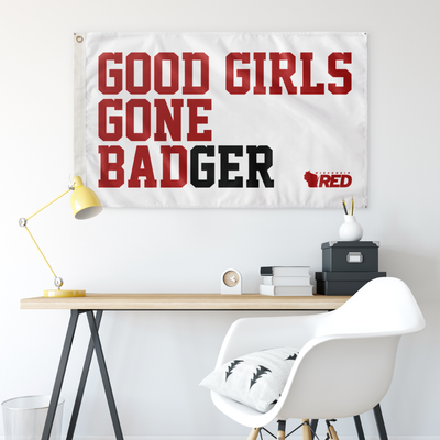 Good Girls Gone BADger Flag (White)