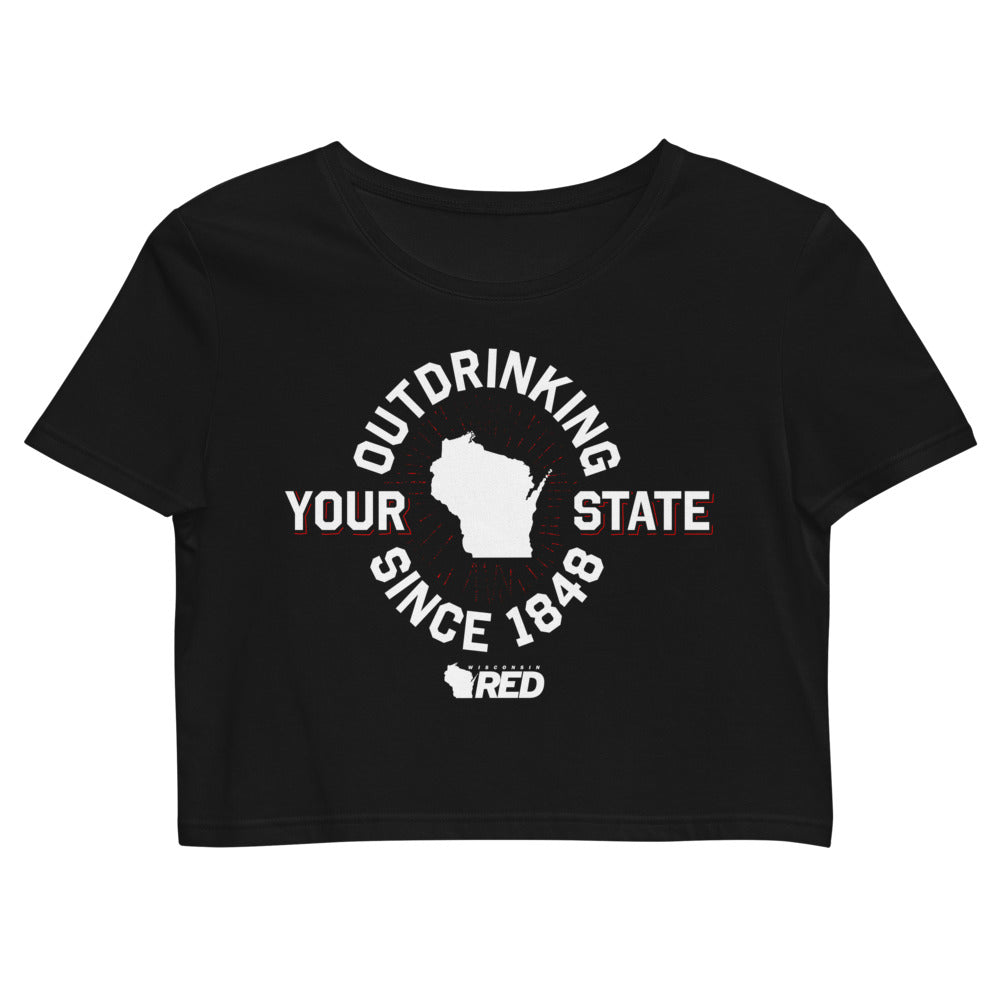Outdrinking Your State Circle Crop Top