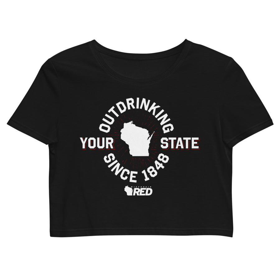 Outdrinking Your State Circle Crop Top