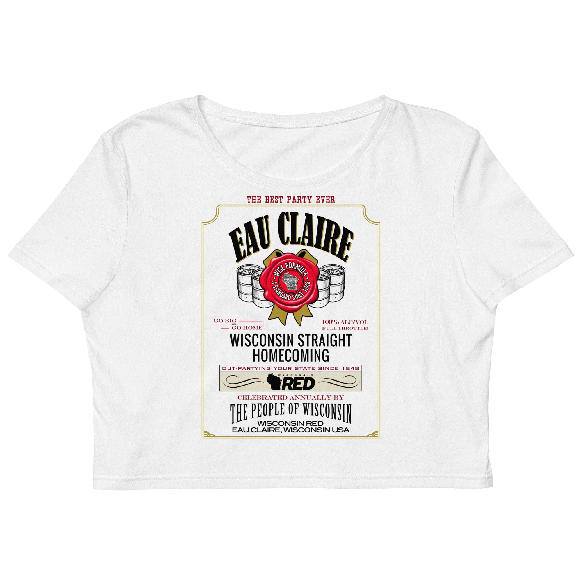 Eau Claire: Homecoming - Good Times Crop Top