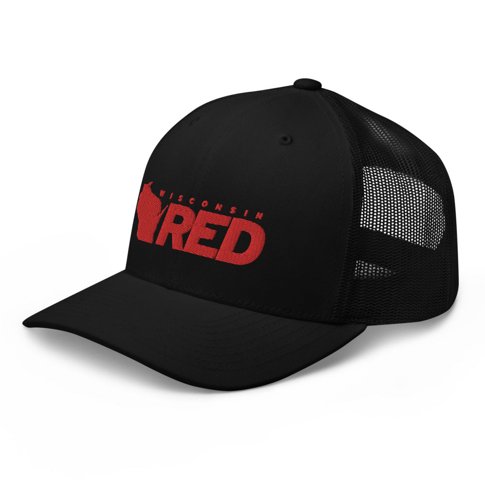 Wisconsin RED Logo Trucker Cap