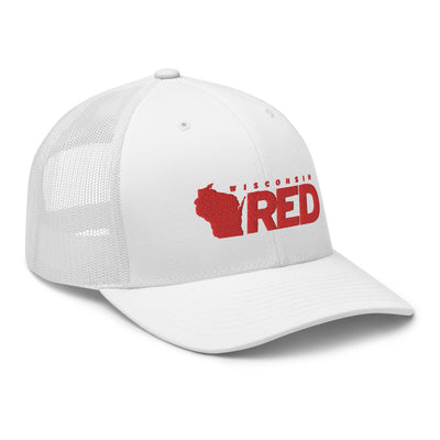 Wisconsin RED Logo Trucker Cap
