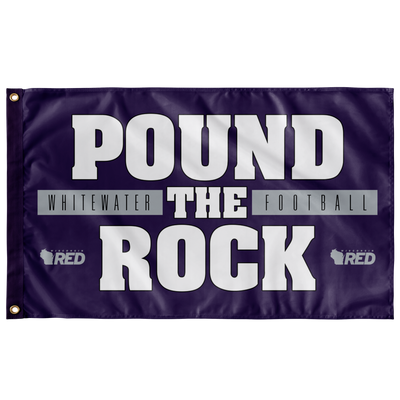 Whitewater: Football - Pound the Rock Flag (Solid)